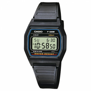Bracelet de montre Casio F-28W-1QY / 71607366 Plastique Noir 18mm